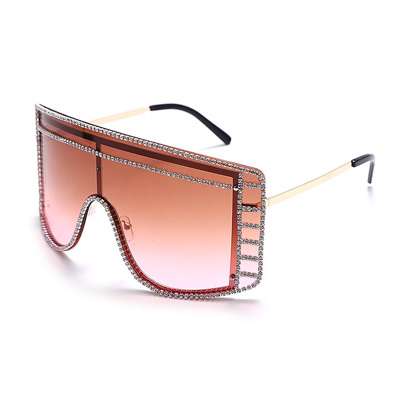 Oversized Crystal Sunglasses Women Square Sunglasses Bling Diamond Woman Sunglasses Luxury Fashion Shade Uv400 Oculos De Sol