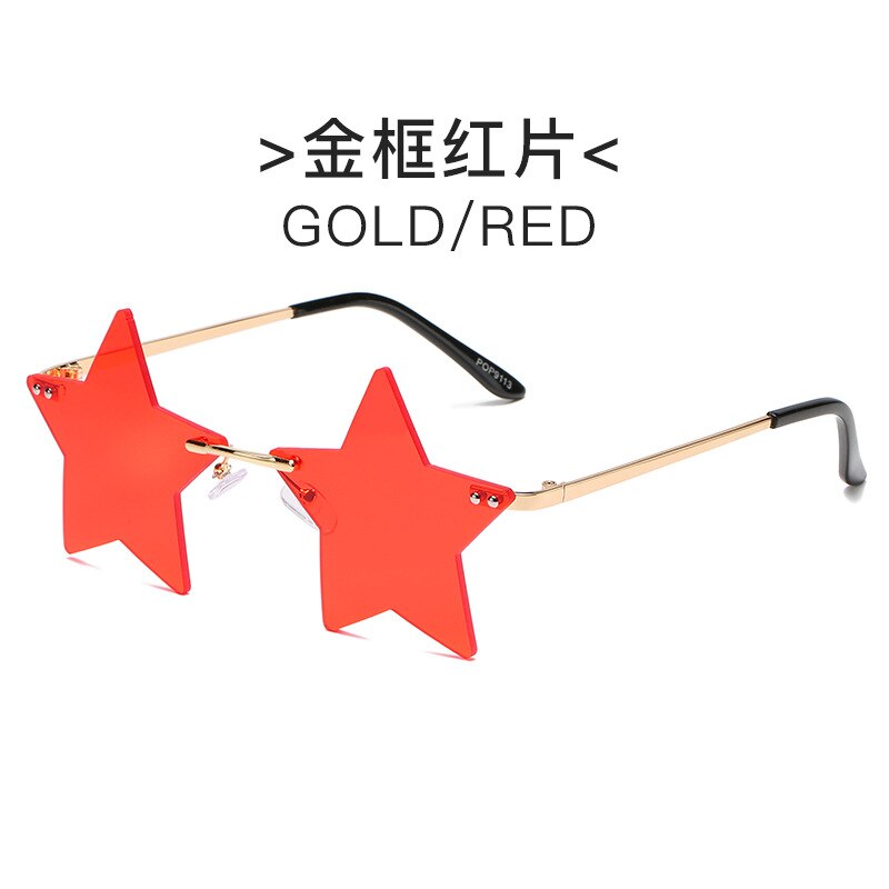 Steampunk Vintage Sunglasses Women Star Mirror Rimless Sunglasses Men Frameless Trend Fashion Retro Small Sunglasses Eyewear