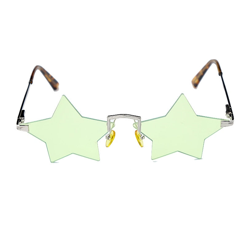 Steampunk Vintage Sunglasses Women Star Mirror Rimless Sunglasses Men Frameless Trend Fashion Retro Small Sunglasses Eyewear