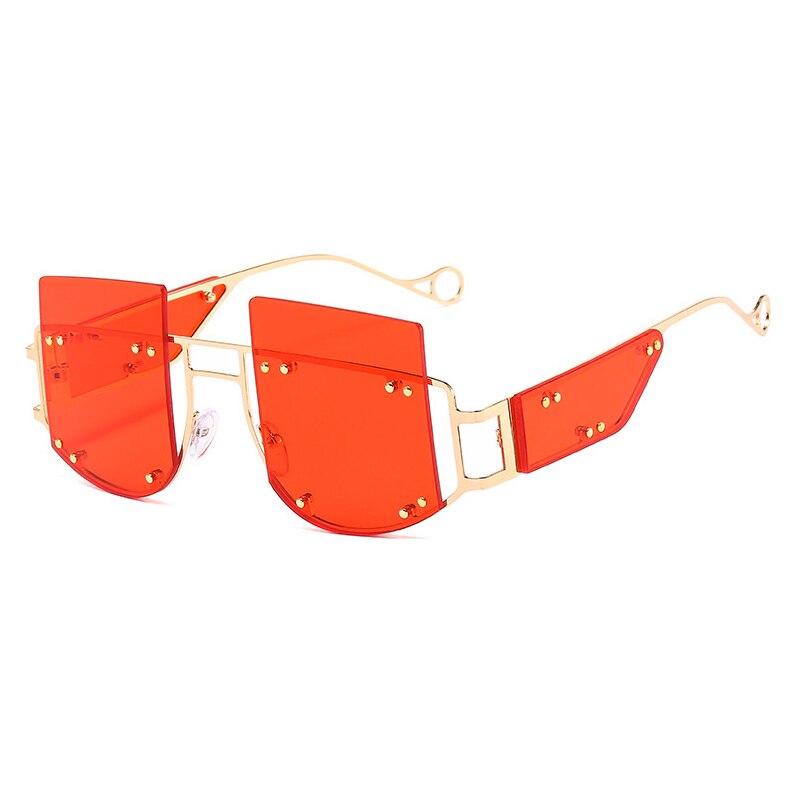 Fashion Rimless Sunglasses Women 2020 Men Luxury Brand Designer Sunglasses Ladies Square Retro Sun Glasses Oversized Eyewear