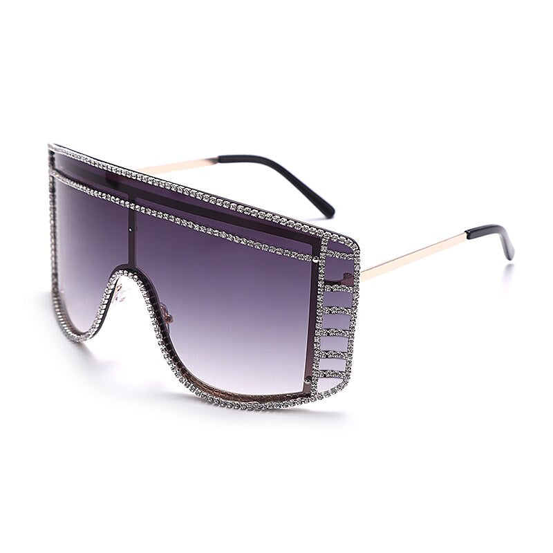 Oversized Crystal Sunglasses Women Square Sunglasses Bling Diamond Woman Sunglasses Luxury Fashion Shade Uv400 Oculos De Sol