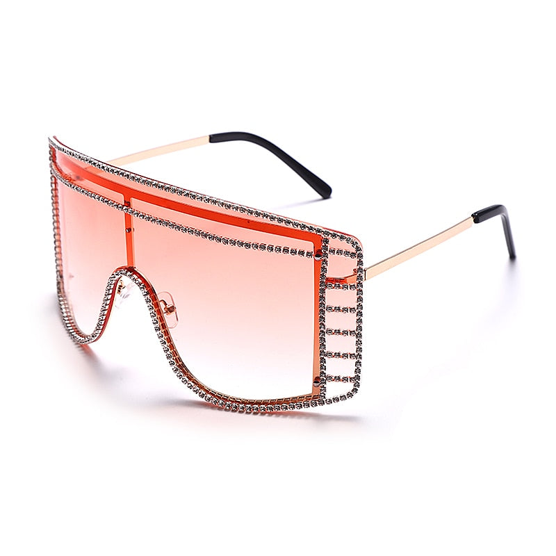 Oversized Crystal Sunglasses Women Square Sunglasses Bling Diamond Woman Sunglasses Luxury Fashion Shade Uv400 Oculos De Sol