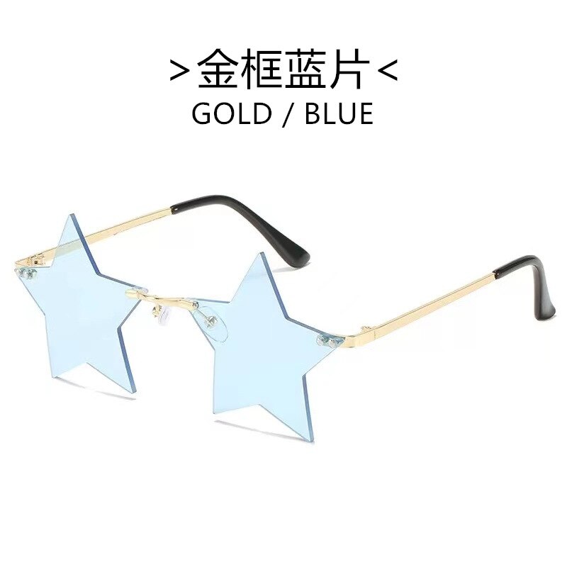 Steampunk Vintage Sunglasses Women Star Mirror Rimless Sunglasses Men Frameless Trend Fashion Retro Small Sunglasses Eyewear