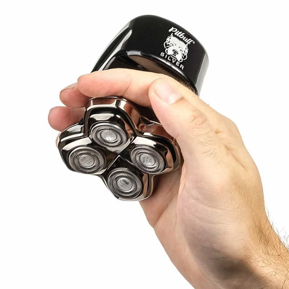 Shaver Pitbull Silver PRO Electric Head and Face Shaver, Electric, Beard