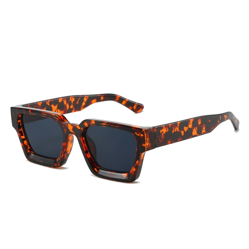 STORY Vintage Tortoiseshell Thick Square Sunglasses Women Men Brand Designer Fashion Chunky Rectangle Sun Glasses Female S19115