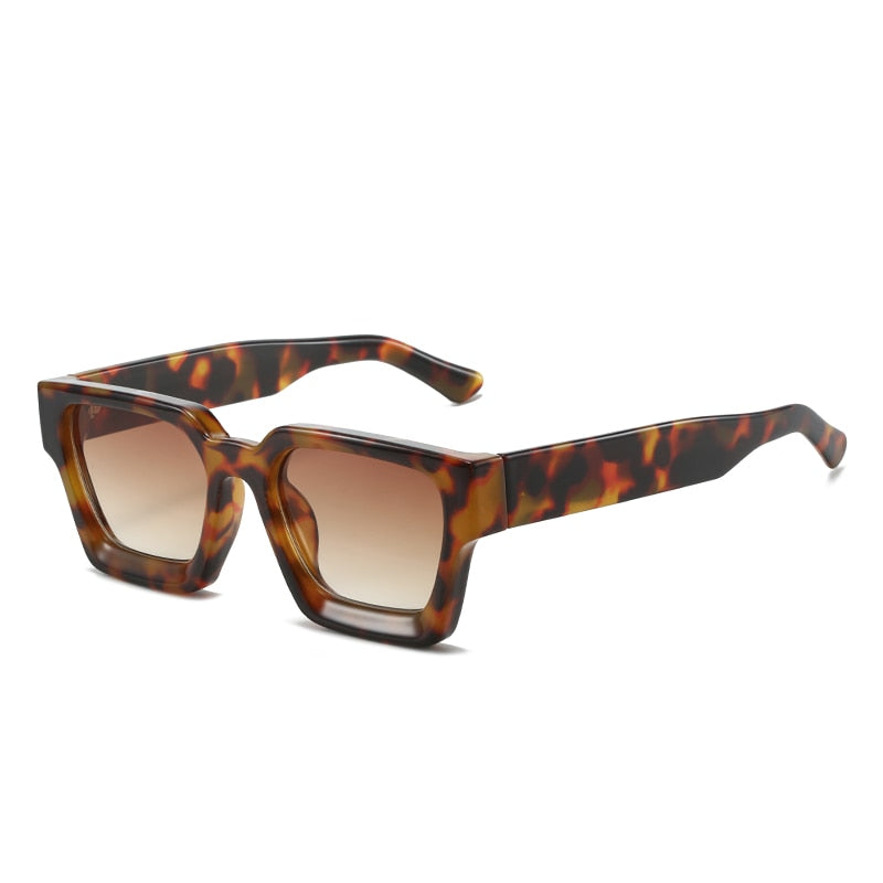 STORY Vintage Tortoiseshell Thick Square Sunglasses Women Men Brand Designer Fashion Chunky Rectangle Sun Glasses Female S19115