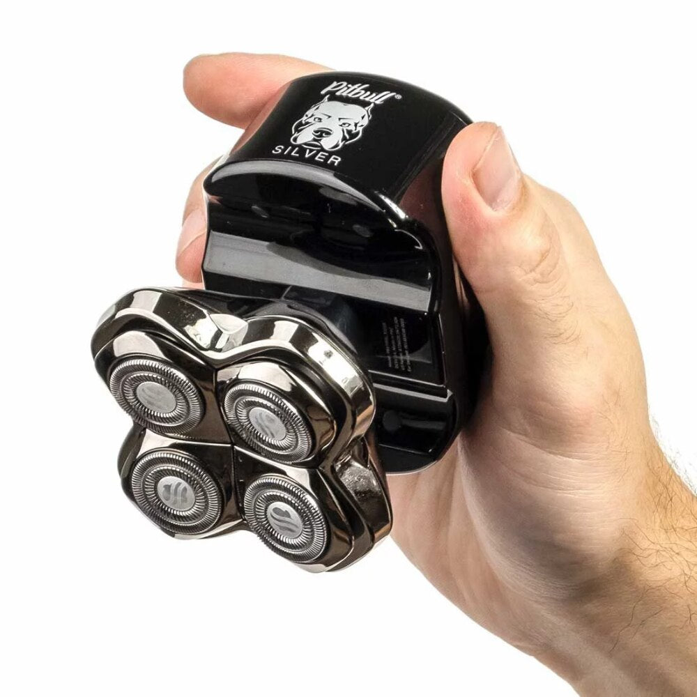 Shaver Pitbull Silver PRO Electric Head and Face Shaver, Electric, Beard