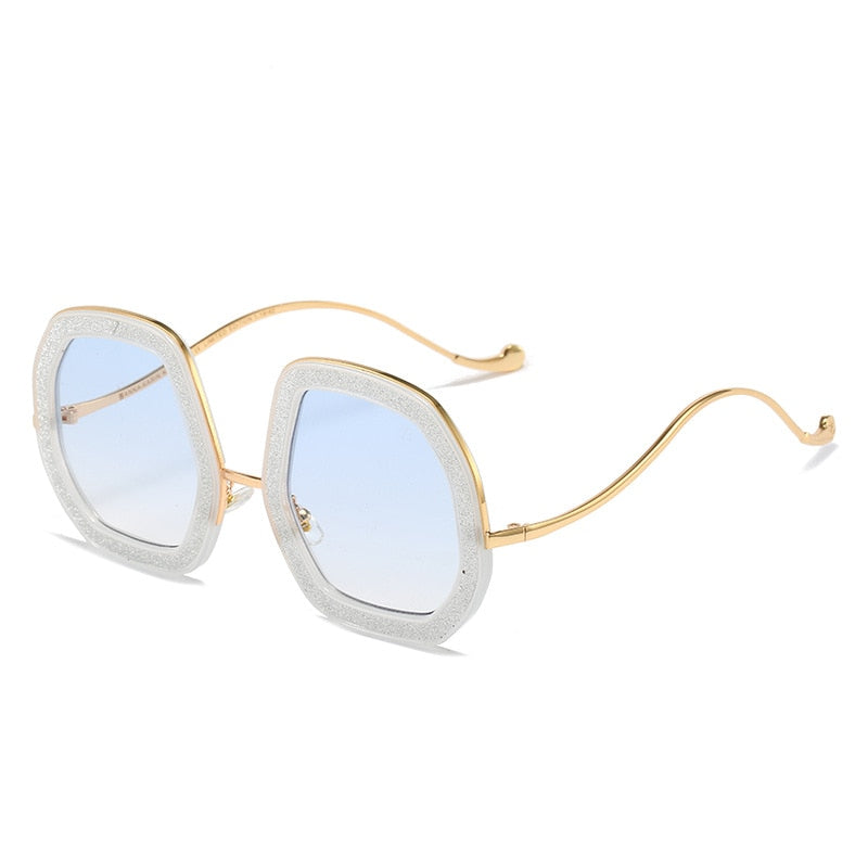 Big Frame Crystal Sun Glasses Women Cooling Designer Women Luxury Shades Lunette De Soleil Femme Googles Sunglasses Women 2022