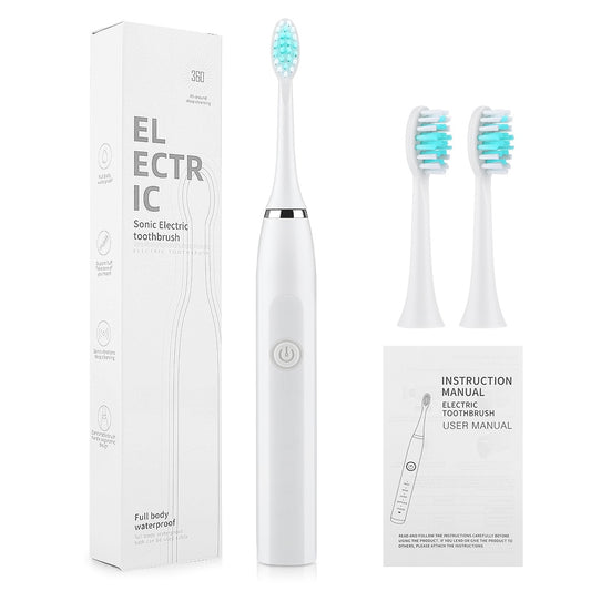 Sonic Toothbrush Electric Replacement Adult Toothbrush Heads Set Portable Protective Clean Ultrasonic Electric Tooth Brushes