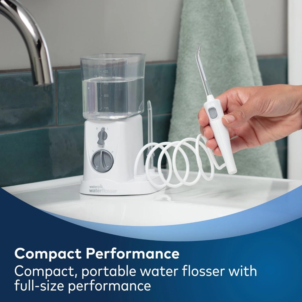 2023 New Waterpik Nano Compact Water Flosser, WP-310 White